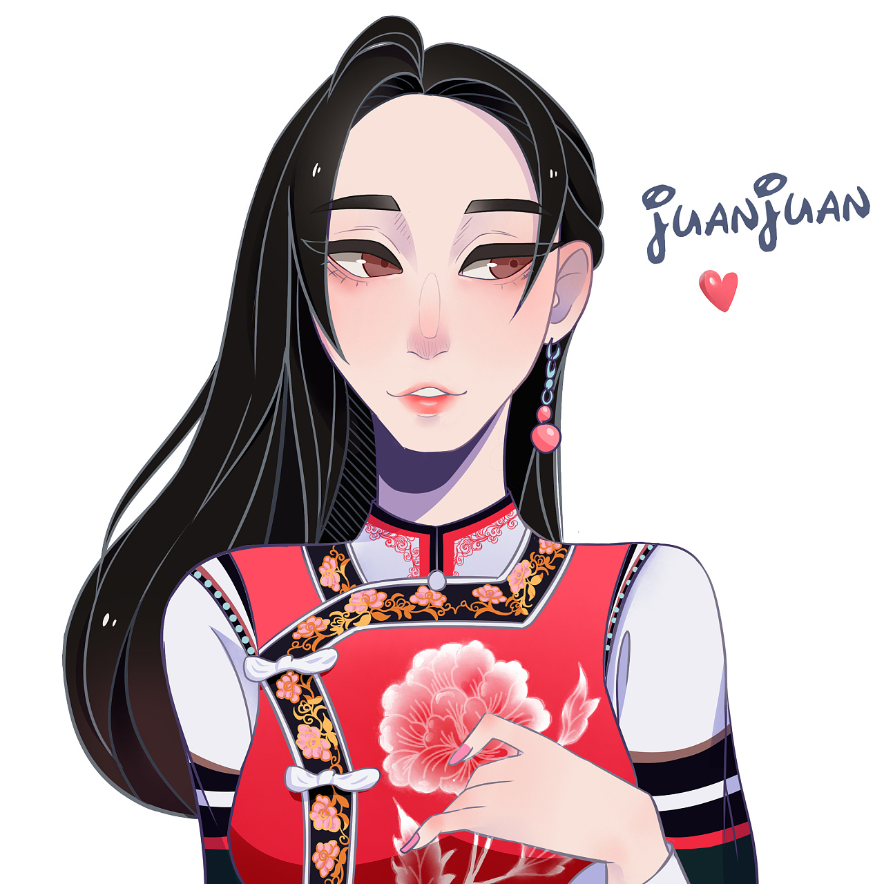 少数民族头像插画