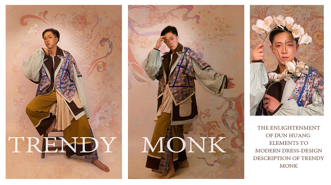 #2020青春答卷#《潮僧》服装设计（图ZMjA3MTc5MjUy） - 其他服装 - 站酷设计师江汉大学设计学院服装设计原创素材 - 站酷ZCOOL