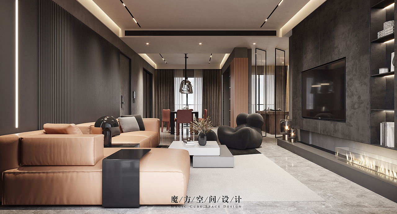 【魔方】现代简约•广东中山住宅项目（图ZMjE4MjQ1NjY4） - 家装设计 - 站酷设计师魔方空间设计原创素材 - 站酷ZCOOL