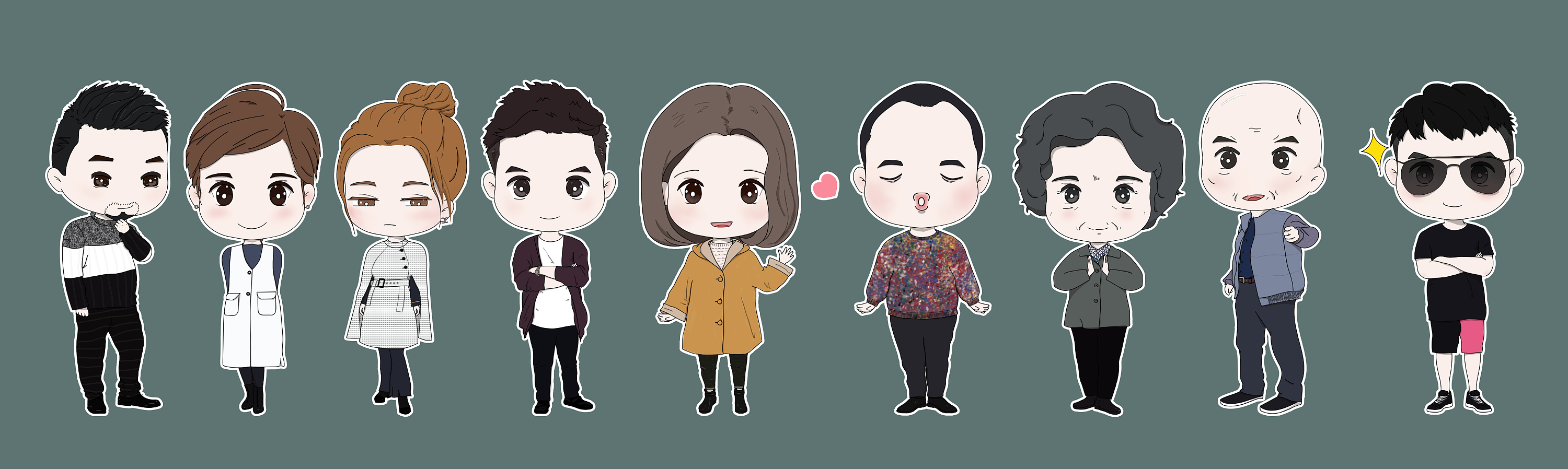 电视剧《春暖花又开》q版人物及平面