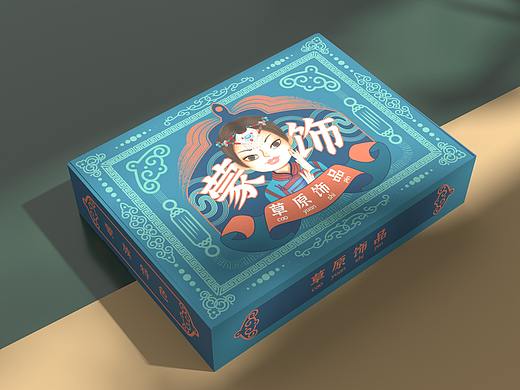 蒙古族特色首饰包装插画设计