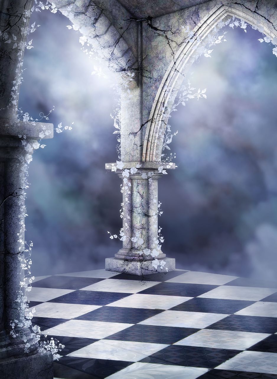 高清海报大气简约欧美甜美炫酷度假草地油画背景