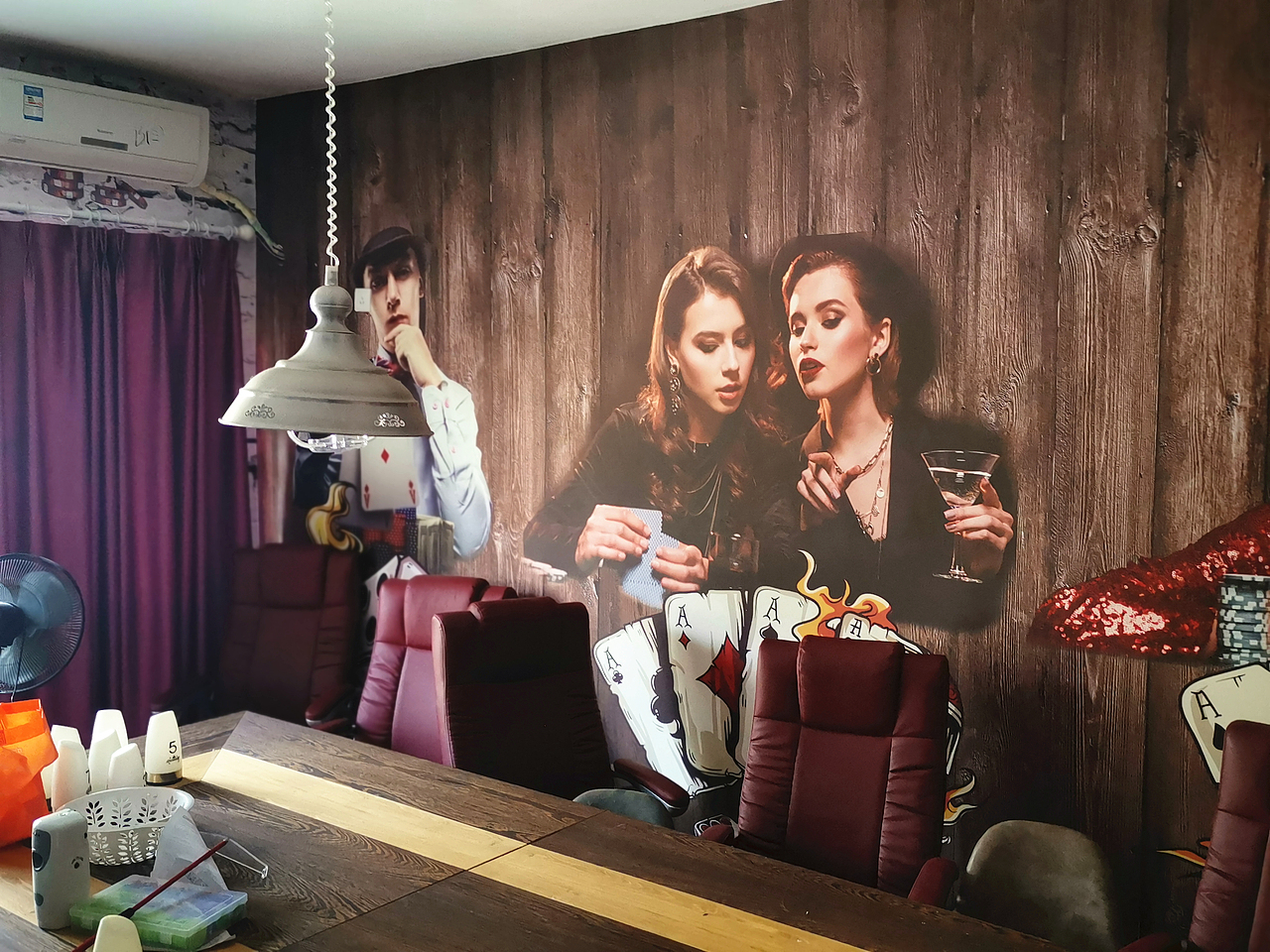 棋牌室背景墙设计（图ZMTg1MTgwMzAw） - 图案 - 站酷设计师以梦为马WK原创素材 - 站酷ZCOOL