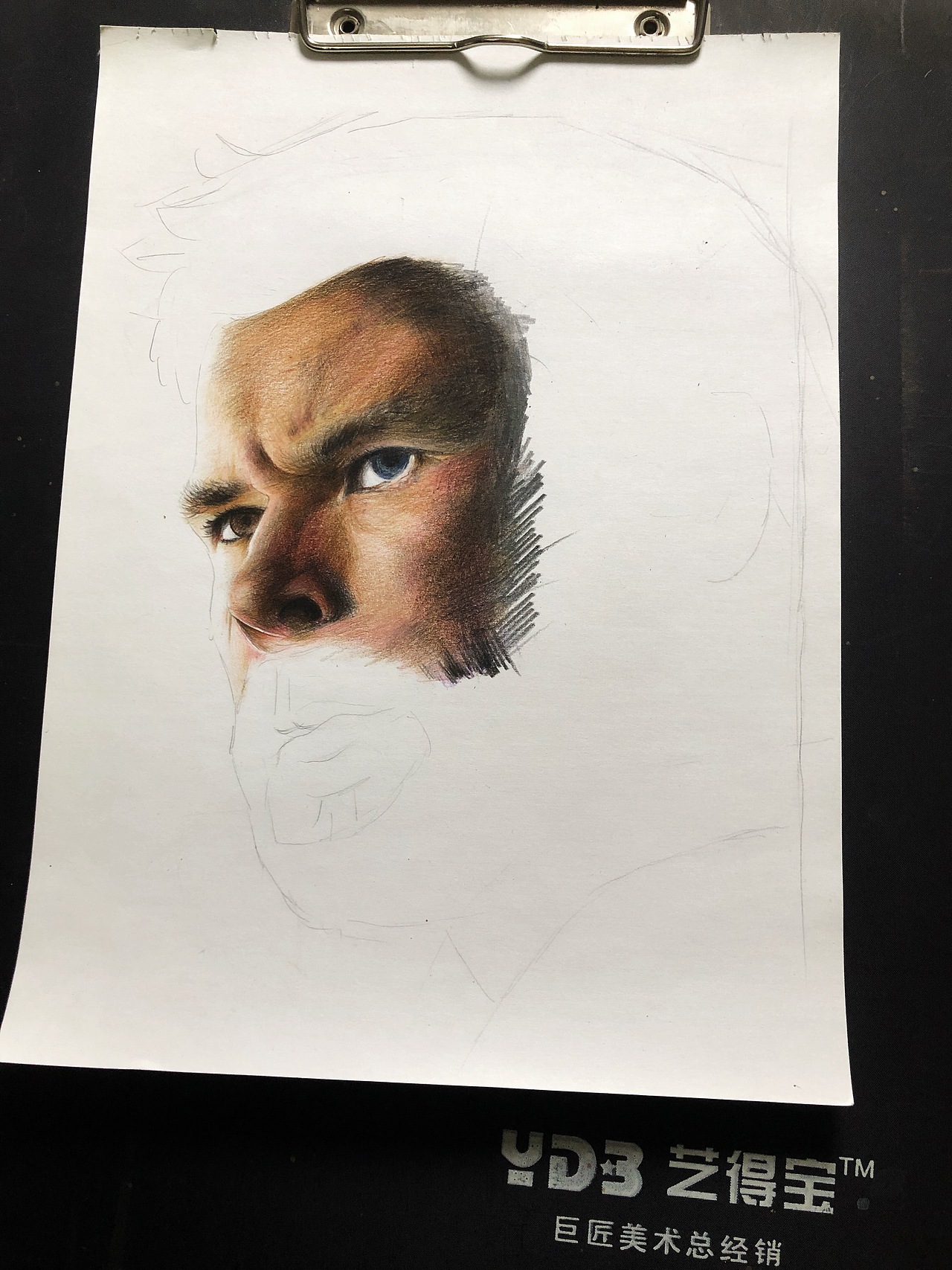 彩铅奥丁之子雷神托尔