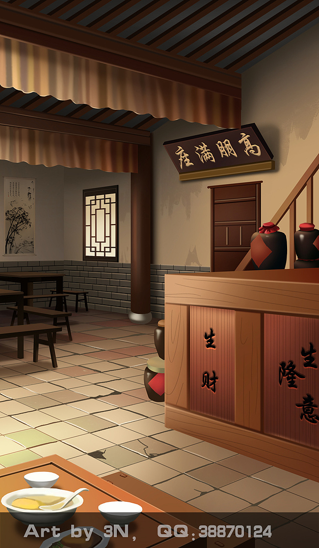 中国风室内系列场景图|插画|游戏原画|nnn_3n_nnn - 原创作品 - 站酷