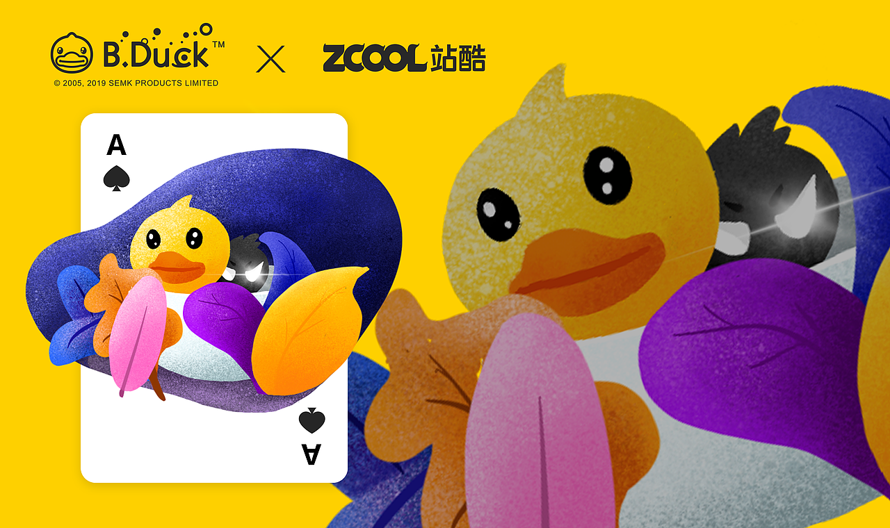 B.Duck小黄鸭XZCOOL站酷联名扑克——浪漫爱情