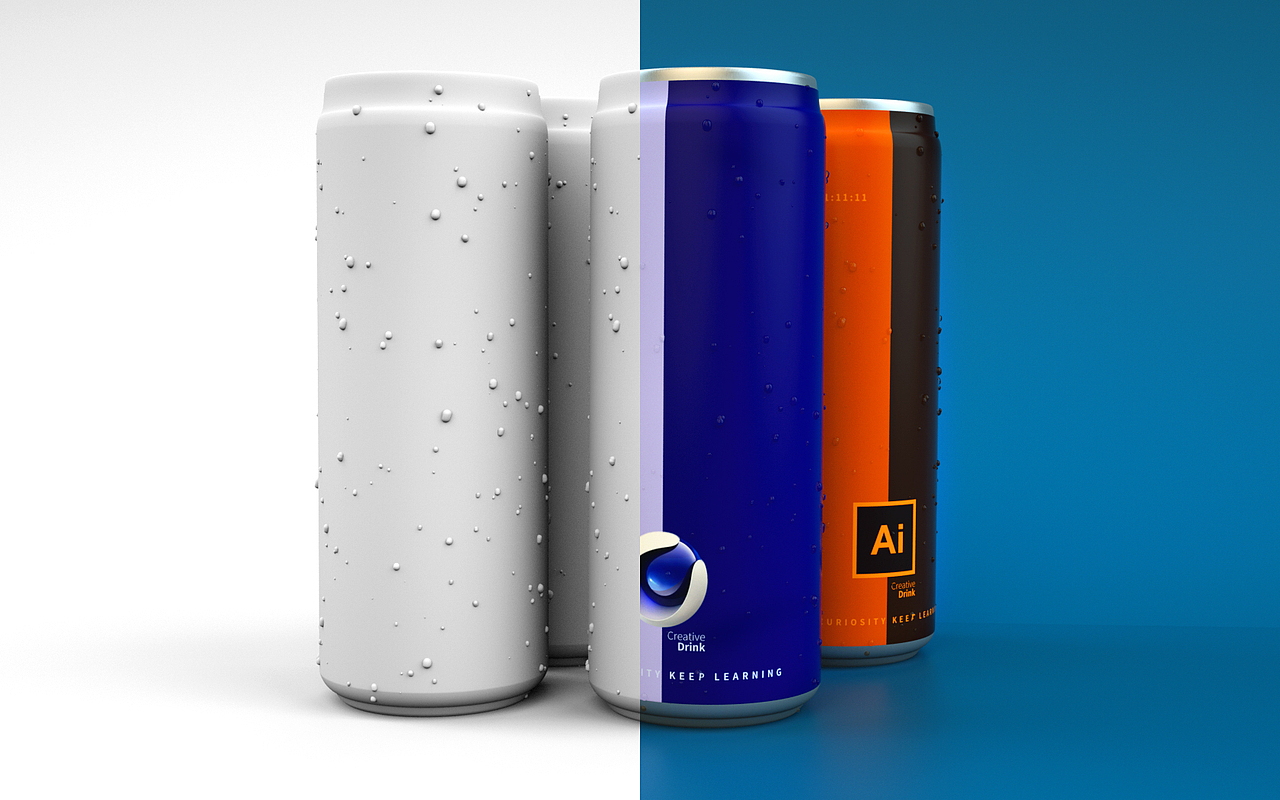 C4D练习-易拉罐建模