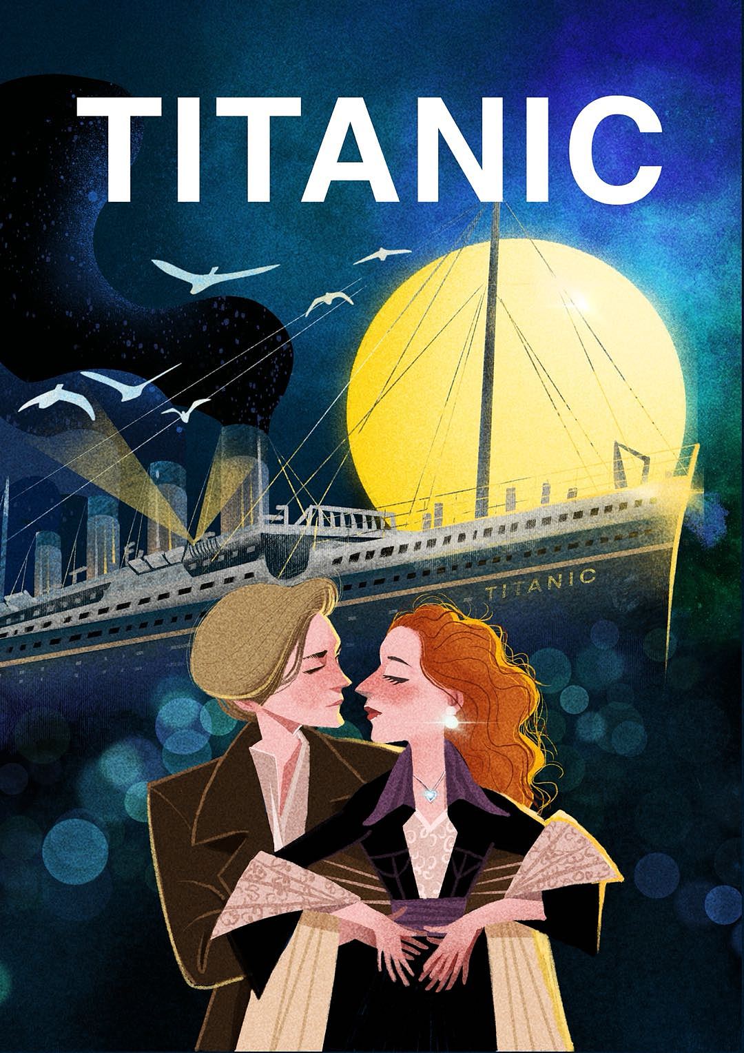 泰坦尼克号插画设计