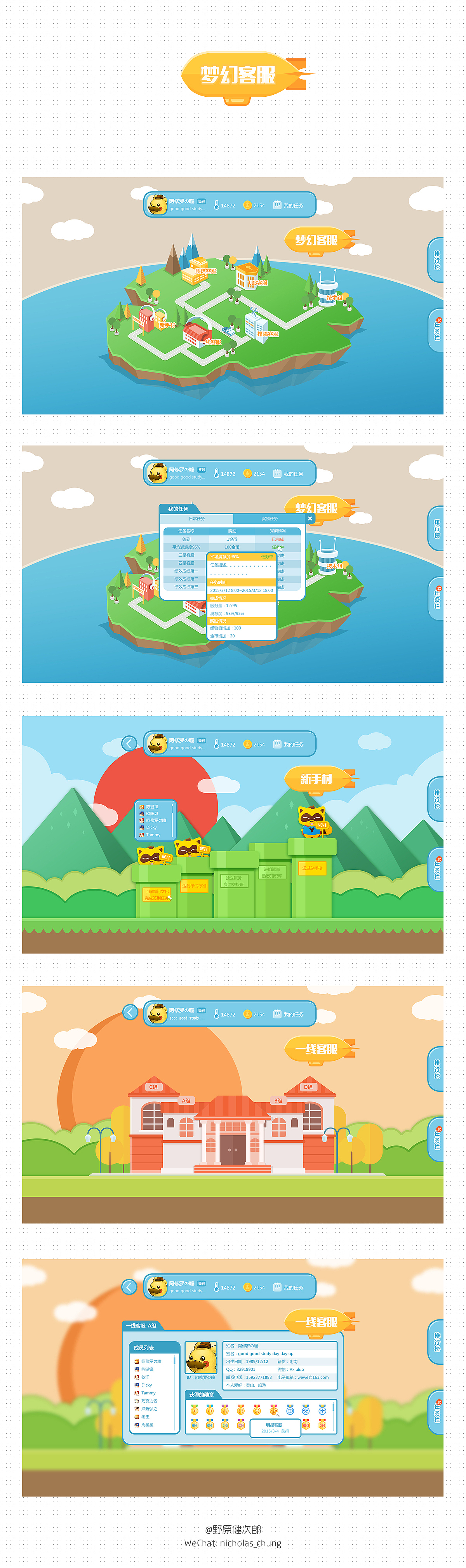 多玩客户系统“梦幻客服”部分界面设计