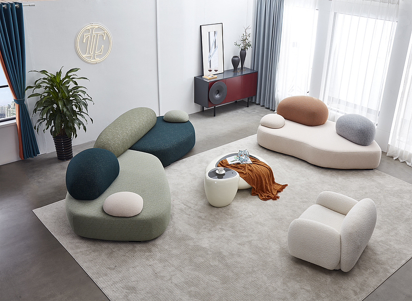 鹅卵石沙发拍摄案例