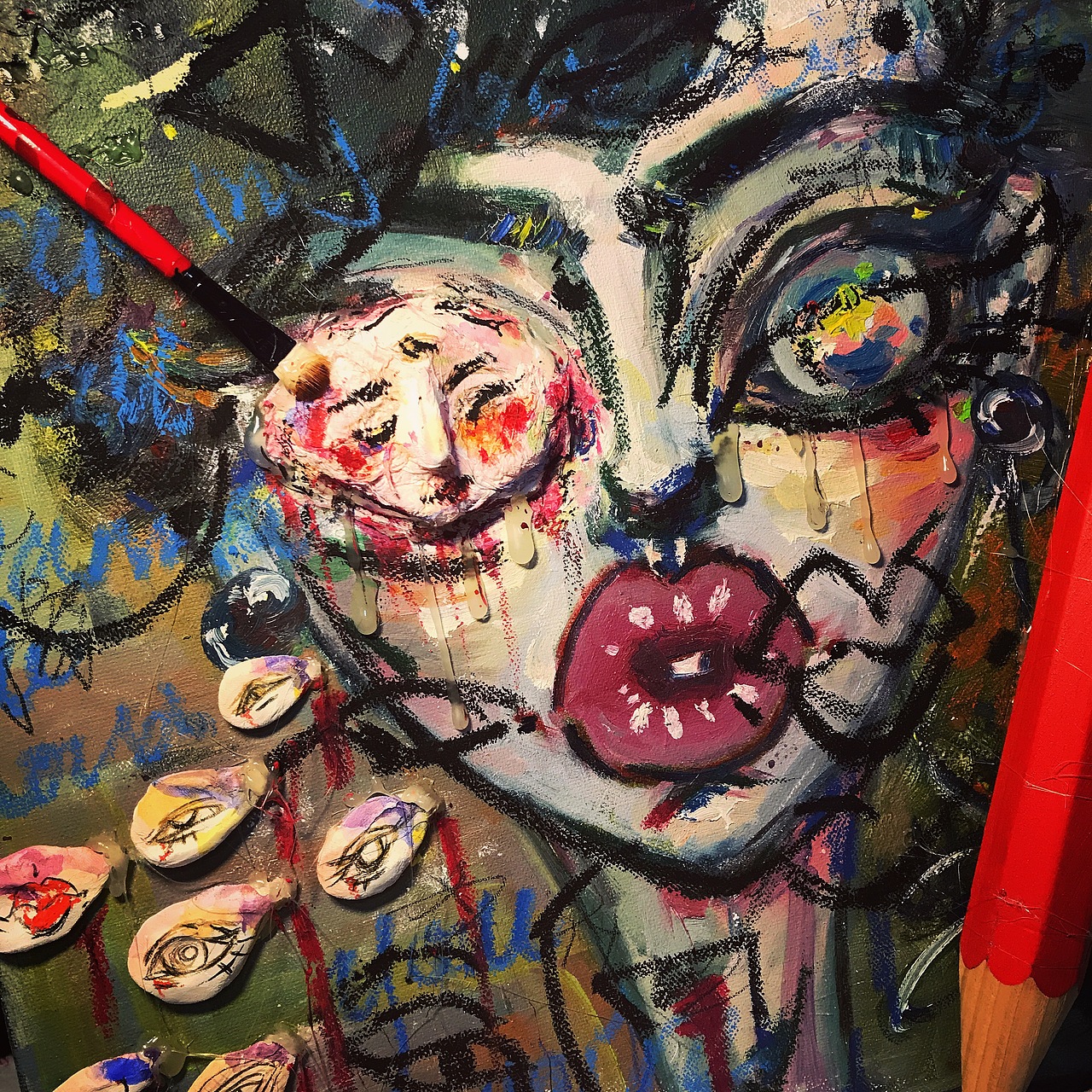 综合材料绘画（图ZMTA5MDM1Mjg0） - 新锐潮流插画 - 站酷设计师你背后原创素材 - 站酷ZCOOL