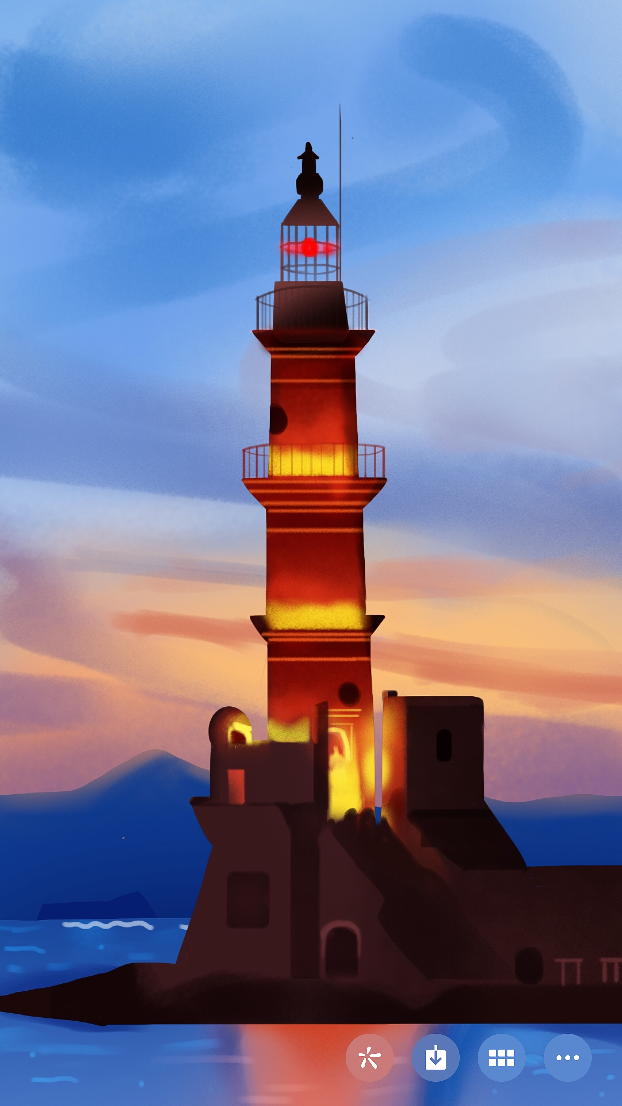 手绘照片,场景插画