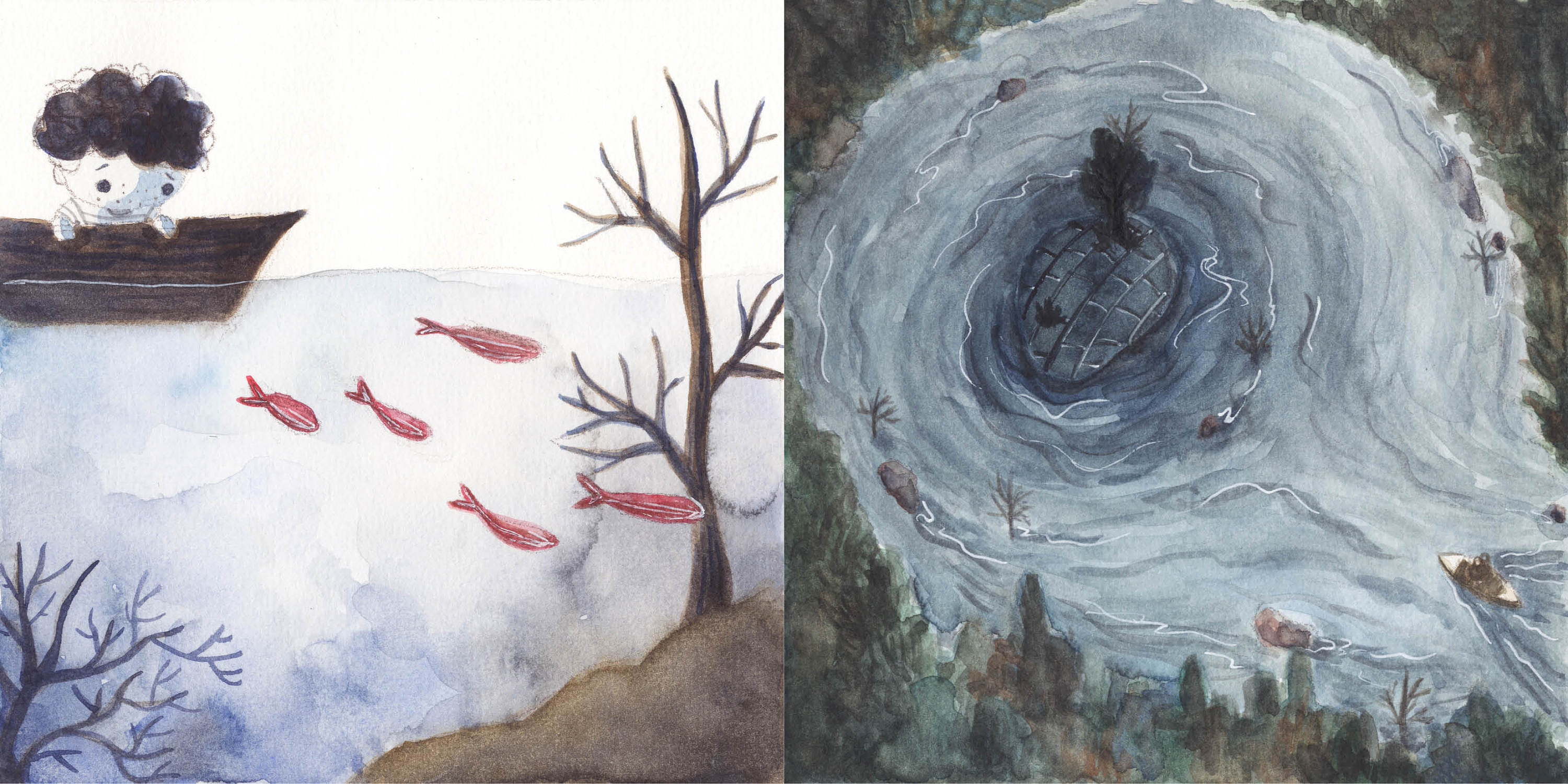 儿童无字绘本《孤岛》|插画|绘本|肥海胆 - 原创作品 - 站酷 (zcool)