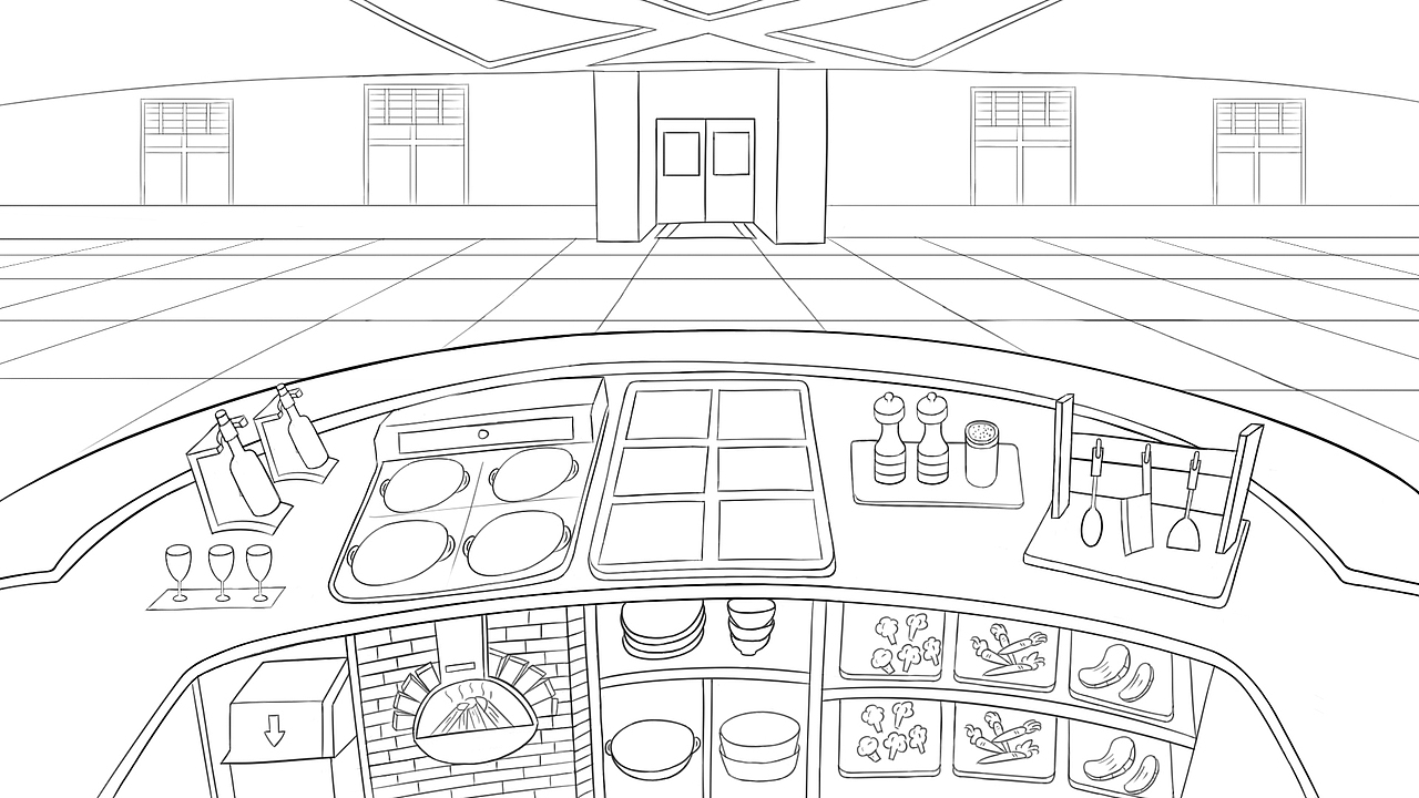 烹饪游戏原创界面场景UI