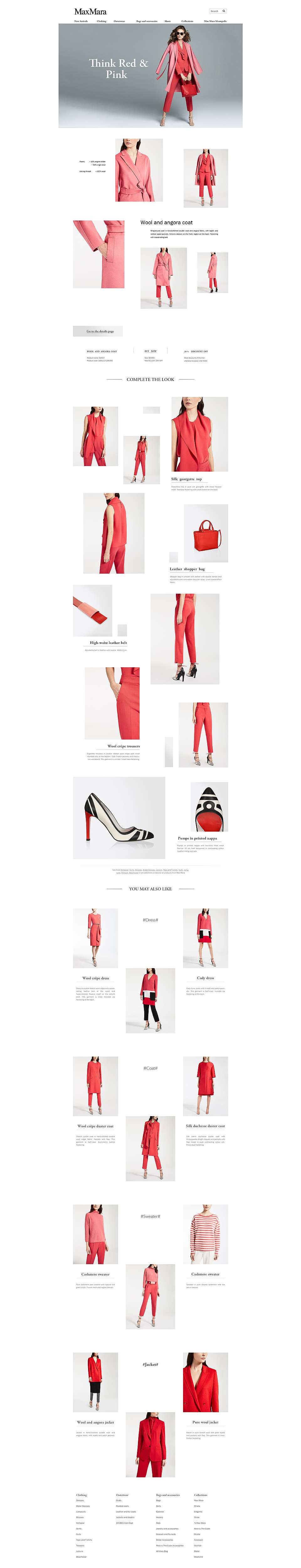 MAXMARA服装品牌界面网页设计（图ZODgyODQ5ODA=） - 电商 - 站酷设计师wenzhihang原创素材 - 站酷ZCOOL