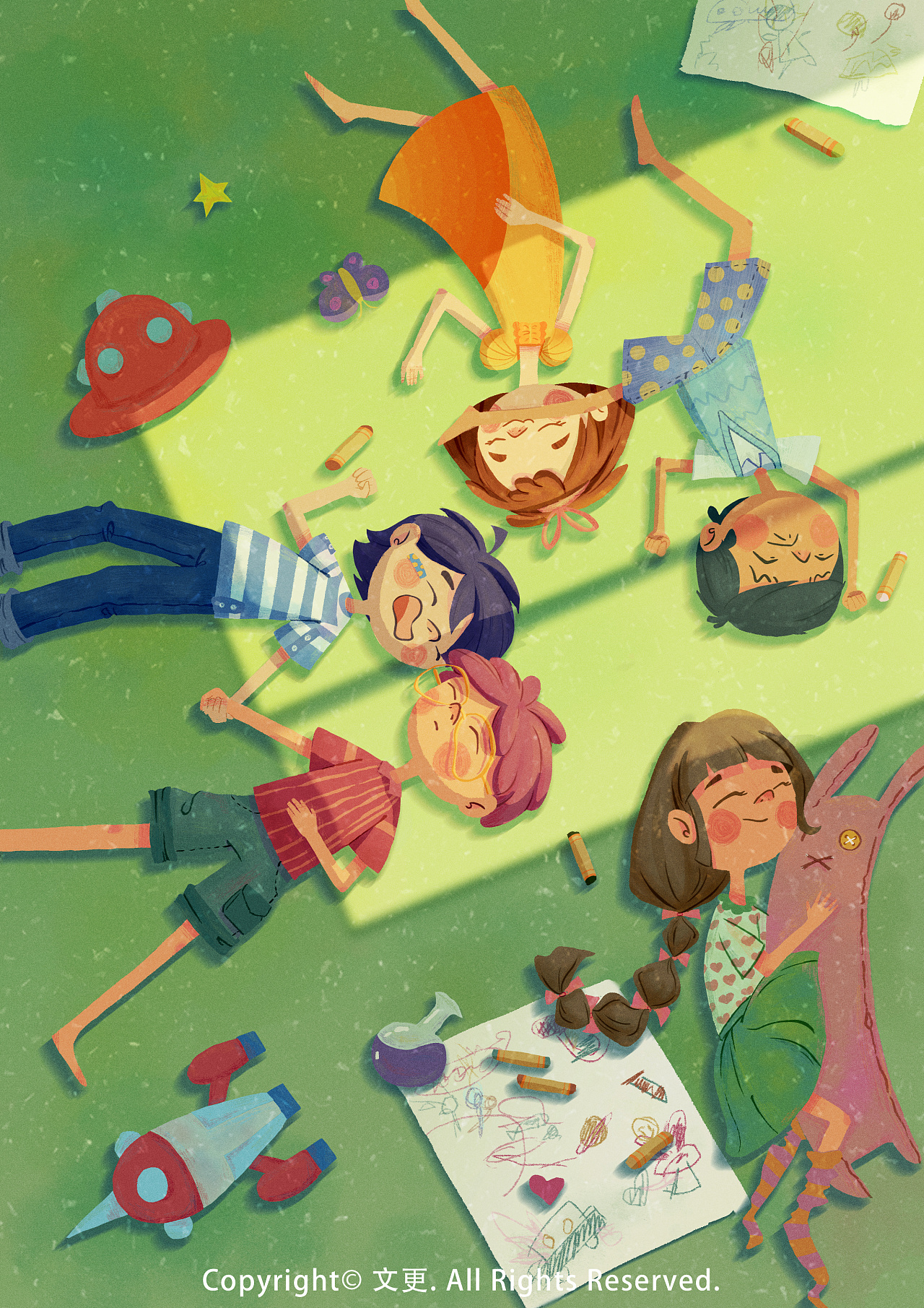 午休|插画|儿童插画|文更 - 原创作品 - 站酷 (zcool)