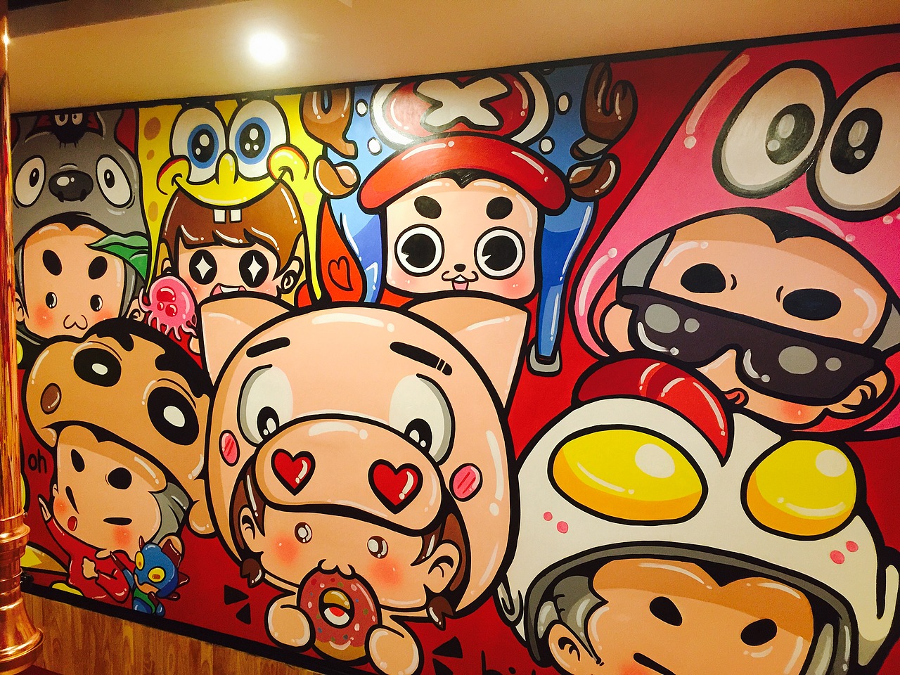 清潭洞烤肉店墙绘第二弹（图ZNTI1MjY0OTY=） - 新锐潮流插画 - 站酷设计师痞子JACK原创素材 - 站酷ZCOOL