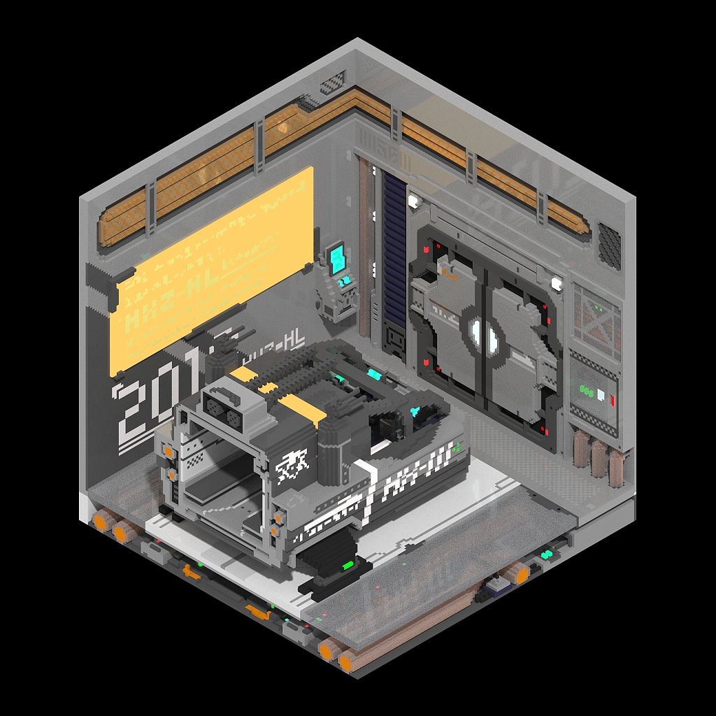 magicavoxel体素《蜂巢活动》