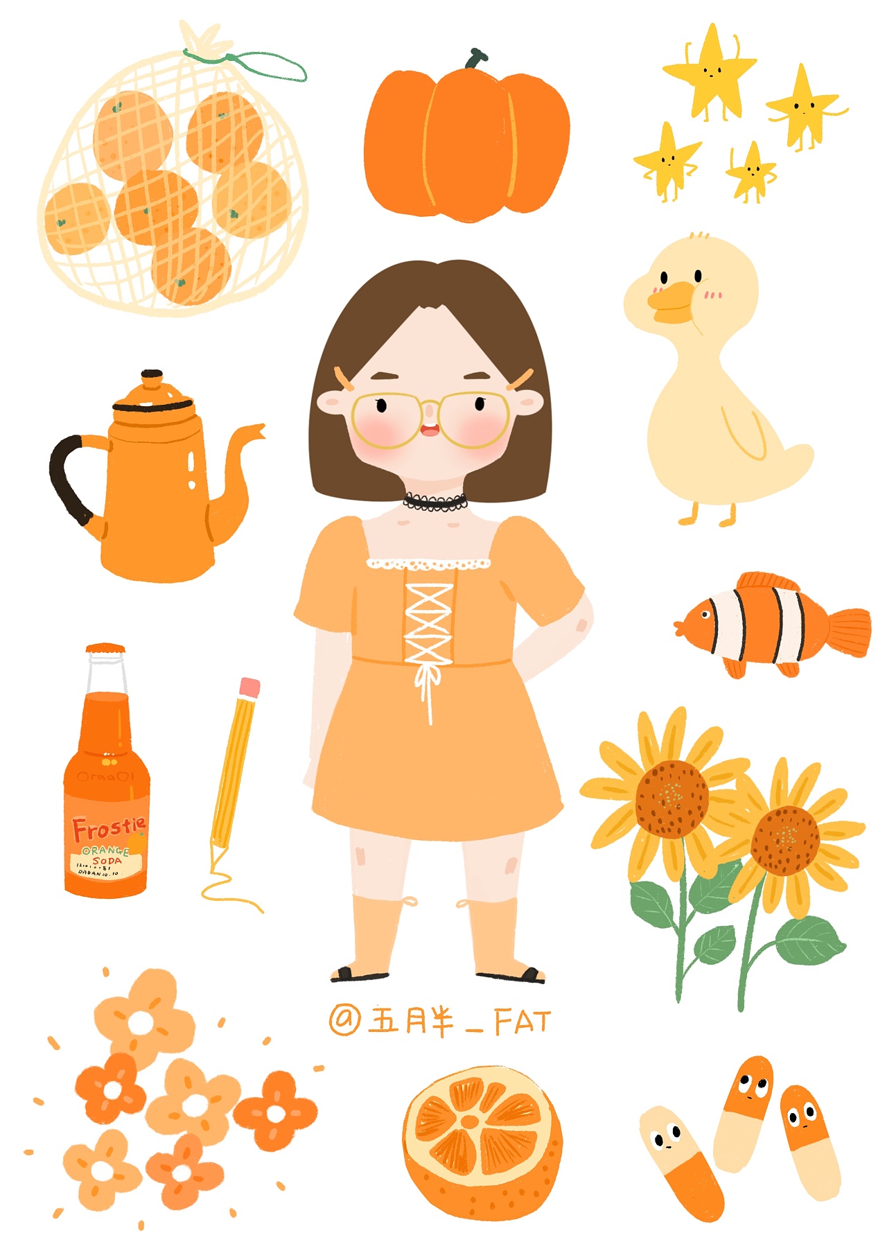 日本动漫橘子汽水图片