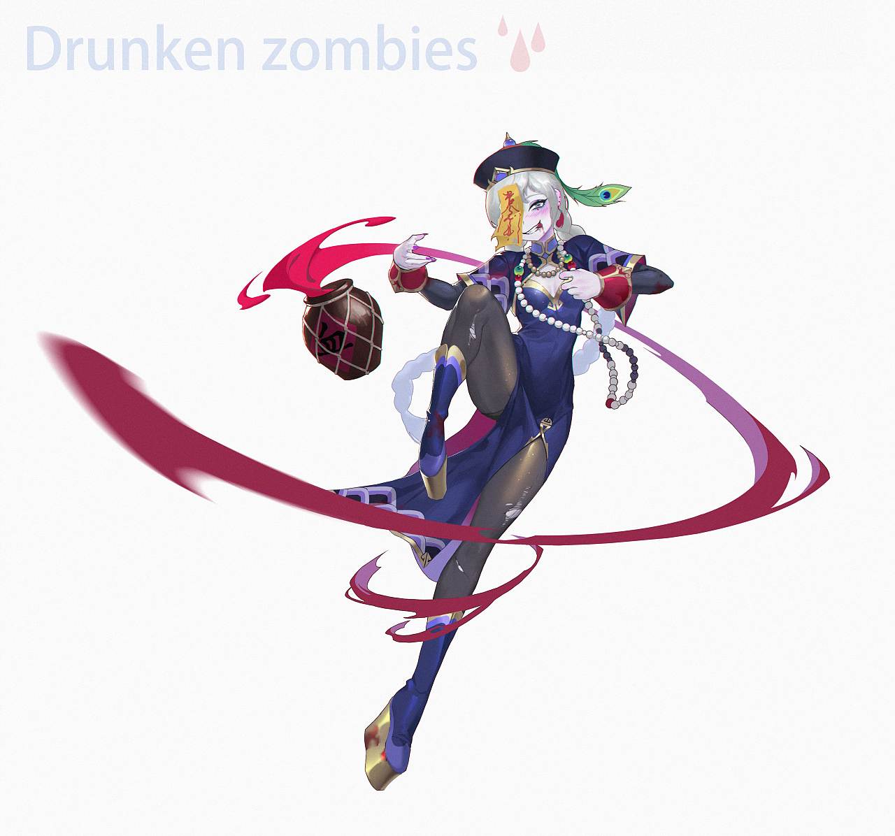 醉血僵尸妹|插画|游戏原画|mashkyrielight - 原创作品 - 站酷 (zcool