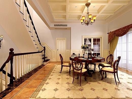 北麓官邸别墅装修效果图 美式