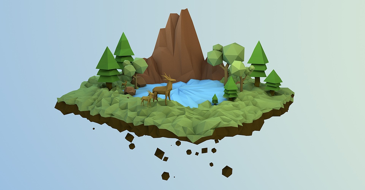 C4D低多边形练习（图ZMTAzNjQwMTQ0） - 其他平面 - 站酷设计师浊酒桑落原创素材 - 站酷ZCOOL