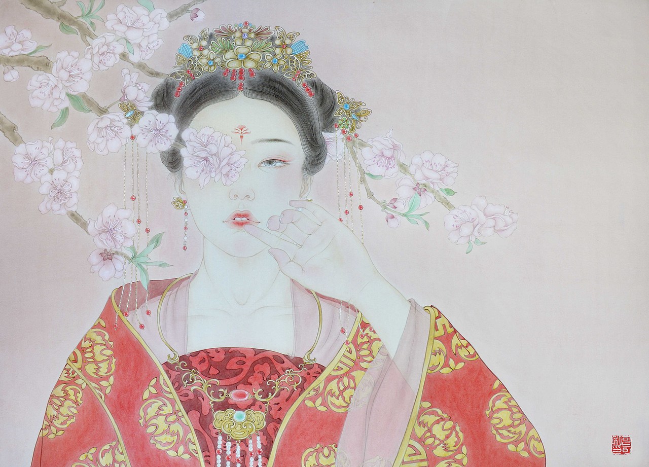 桃夭（图ZMTE1NjE2ODAw） - 绘画 - 站酷设计师ruby可可原创素材 - 站酷ZCOOL