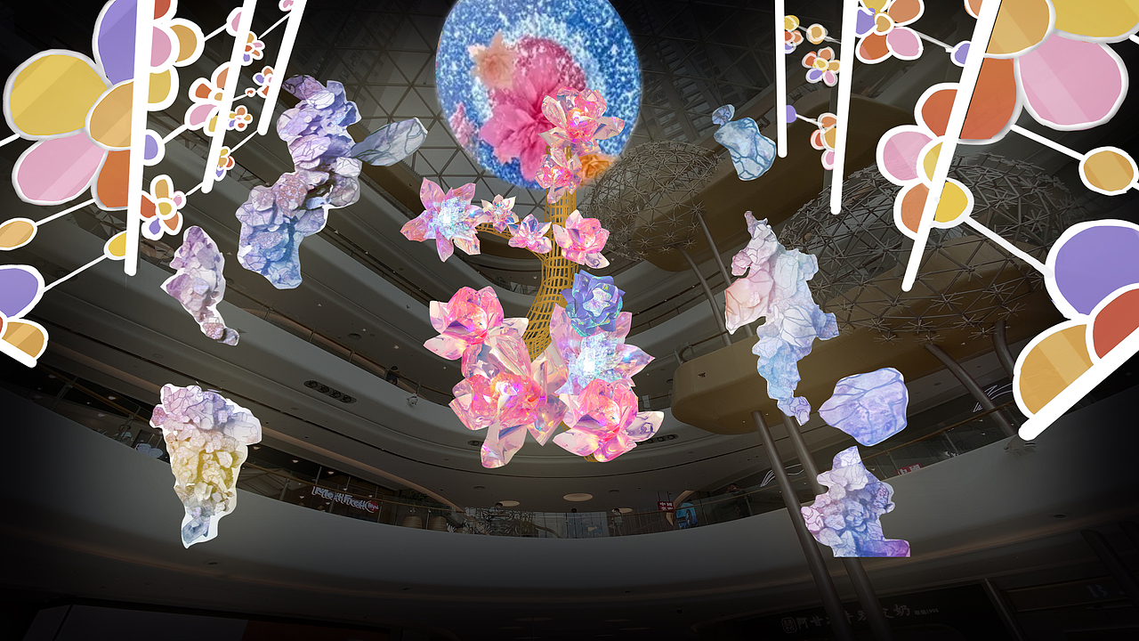 美陈吊饰手绘 花/鲸鱼（图ZMjMyNjU2NDQ0） - 展陈设计 - 站酷设计师yawn雯静原创素材 - 站酷ZCOOL