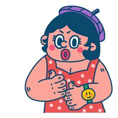 #微信表情包#《膨胀家族》第二弹 #你的膨胀女孩已上线（图ZMTE1MDgzMDI4） - 艺术插画 - 站酷设计师膨胀女孩原创素材 - 站酷ZCOOL