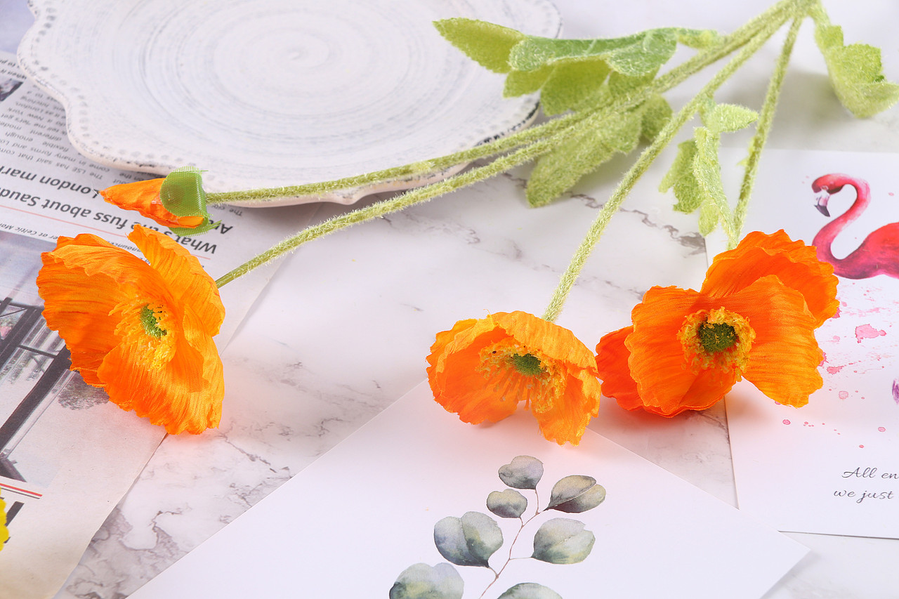 B10鲜花园艺\C02-仿真花果\V06仿真虞美人X1