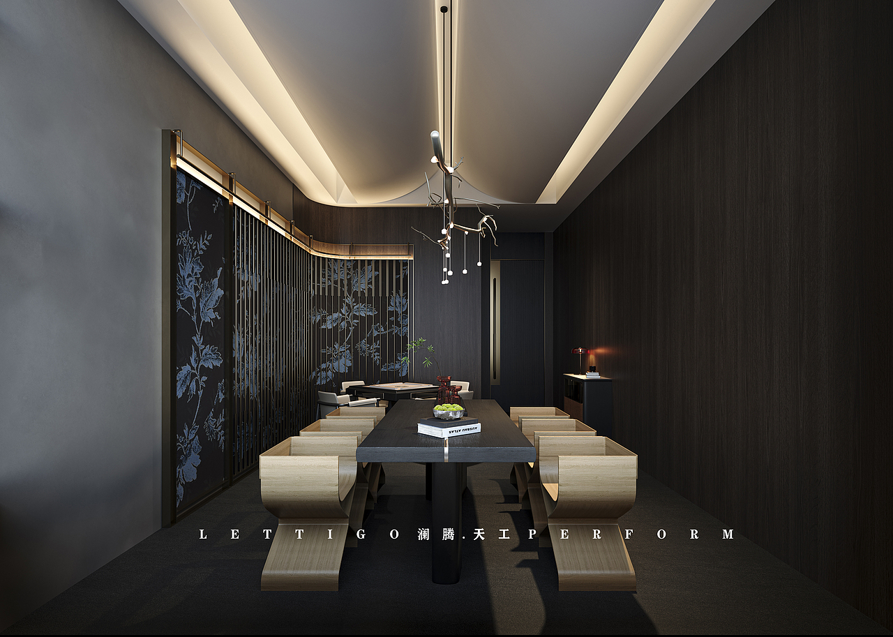 现代中式|高端|棋牌室|私人会所（图ZMzc0MDE4NjQ4） - 商业空间设计 - 站酷设计师DesignerZtt186原创素材 - 站酷ZCOOL