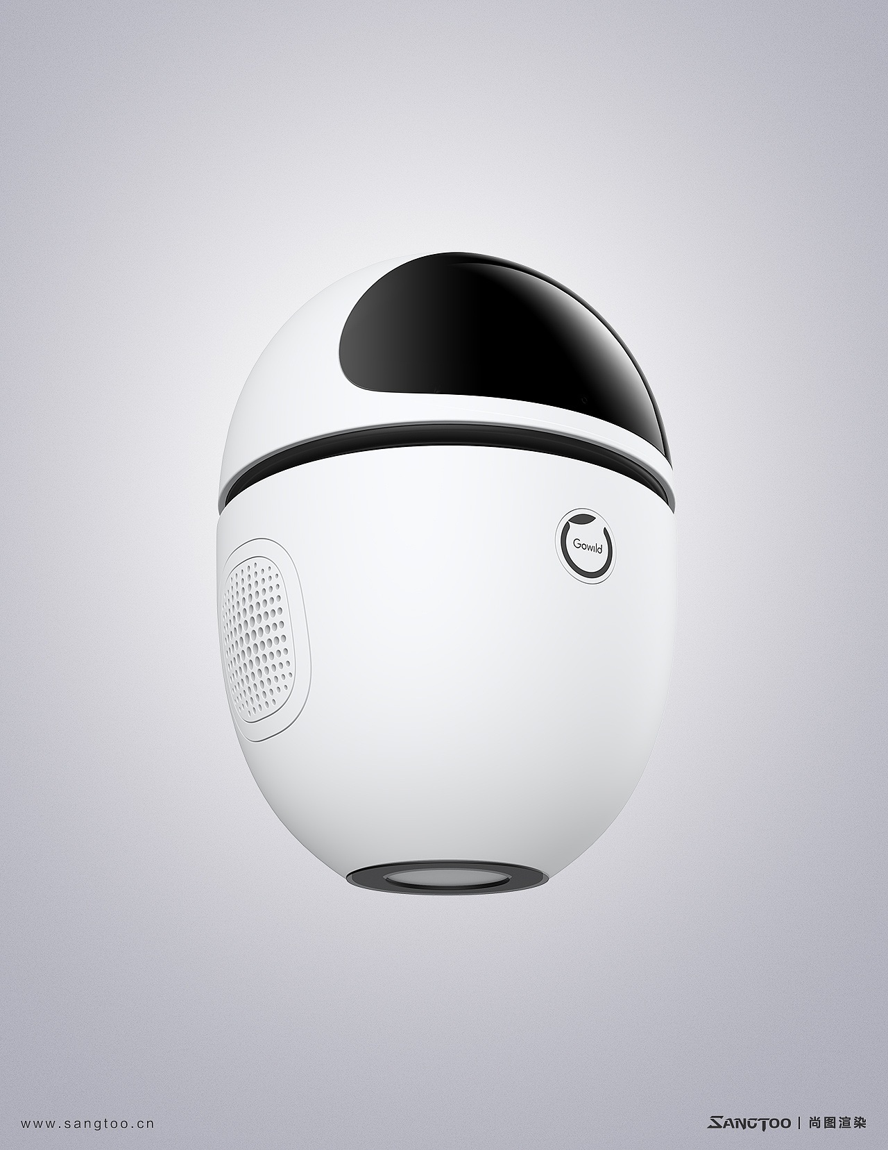 gowild 公子小白智能机器人产品效果图 / 产品渲染