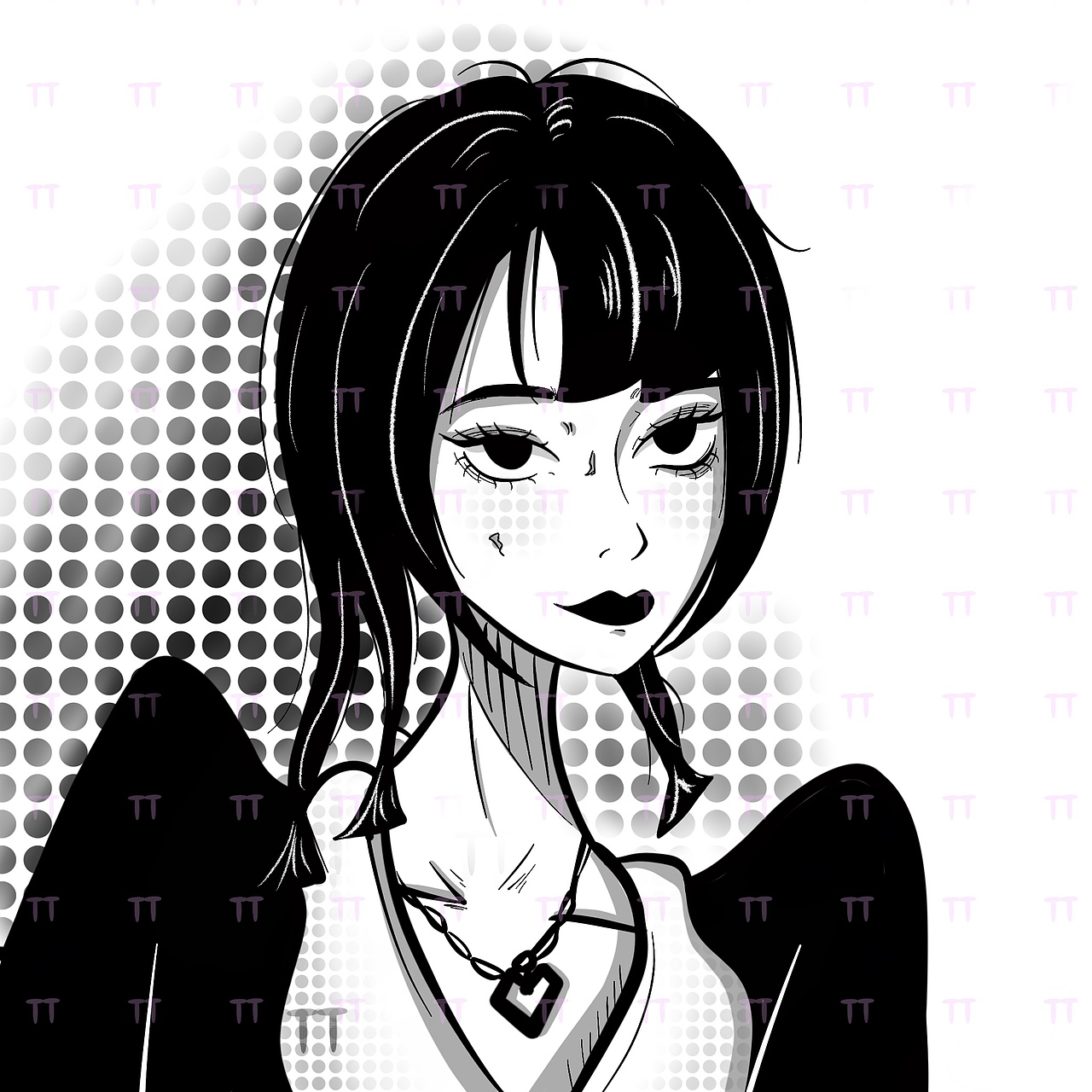 黑白波普头像约稿（图ZMjY0NTQwNjg0） - 其他动漫 - 站酷设计师甜甜子_原创素材 - 站酷ZCOOL