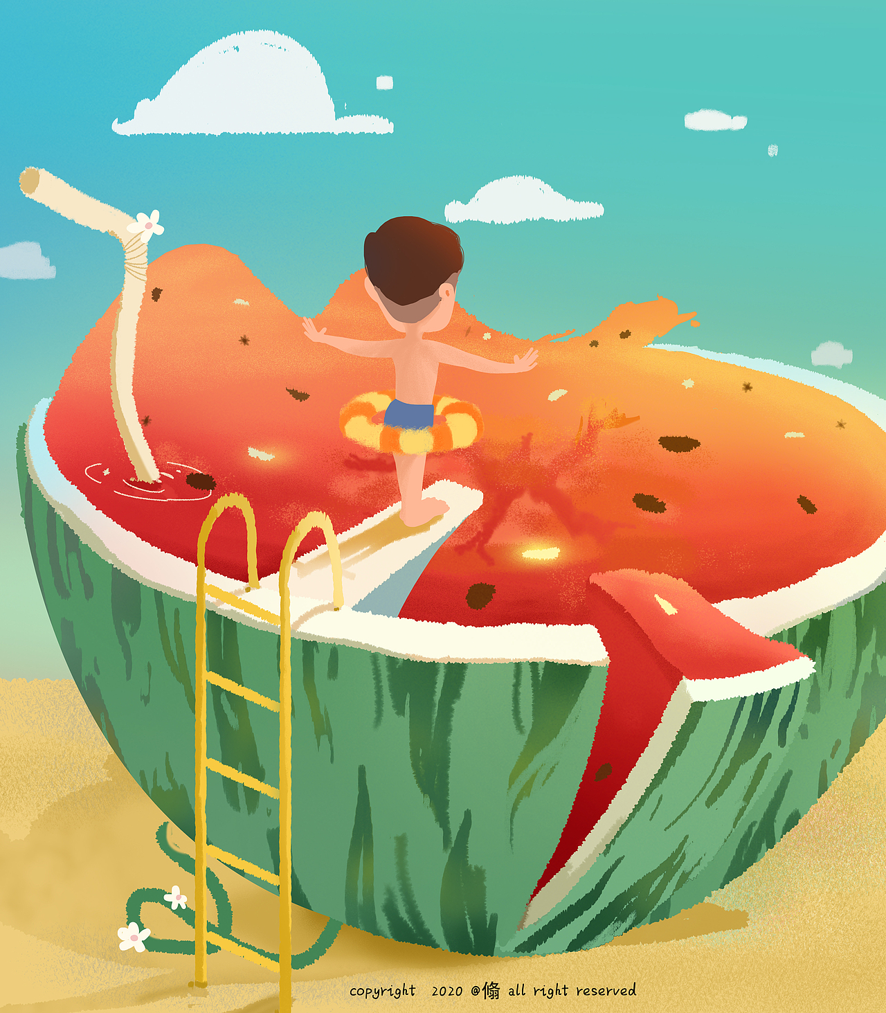 西小瓜（图ZMjAwMTM3NTU2） - 创作习作 - 站酷设计师爱画画的翛翛原创素材 - 站酷ZCOOL