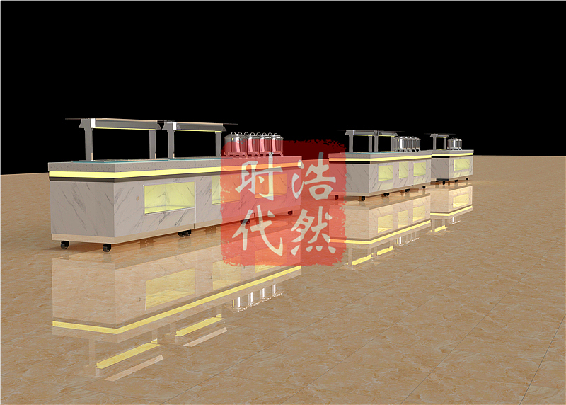 内蒙古机关单位取餐台定制 大理石自助餐台设计i制作