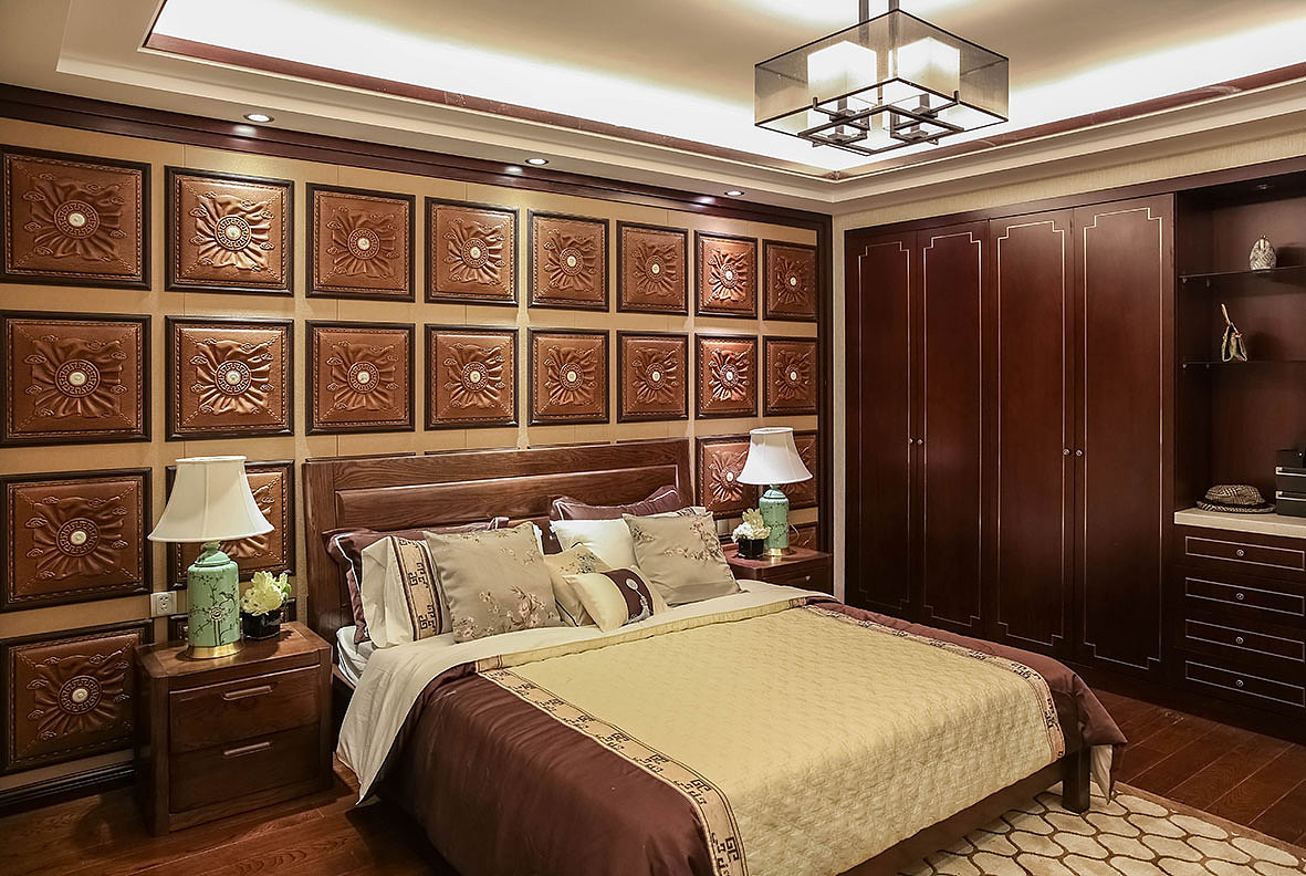 郑州乐豪斯装饰现代东方样板间装修实景图