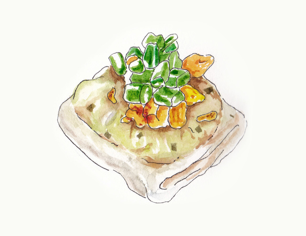 钢笔淡彩小物件