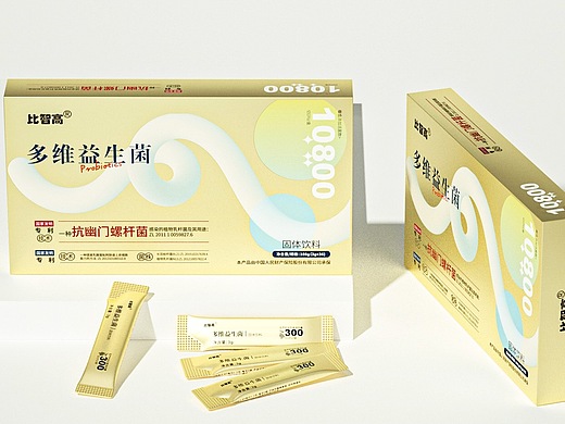 平面-包装高档天地盖盒装益生菌比智高专利产品烫金