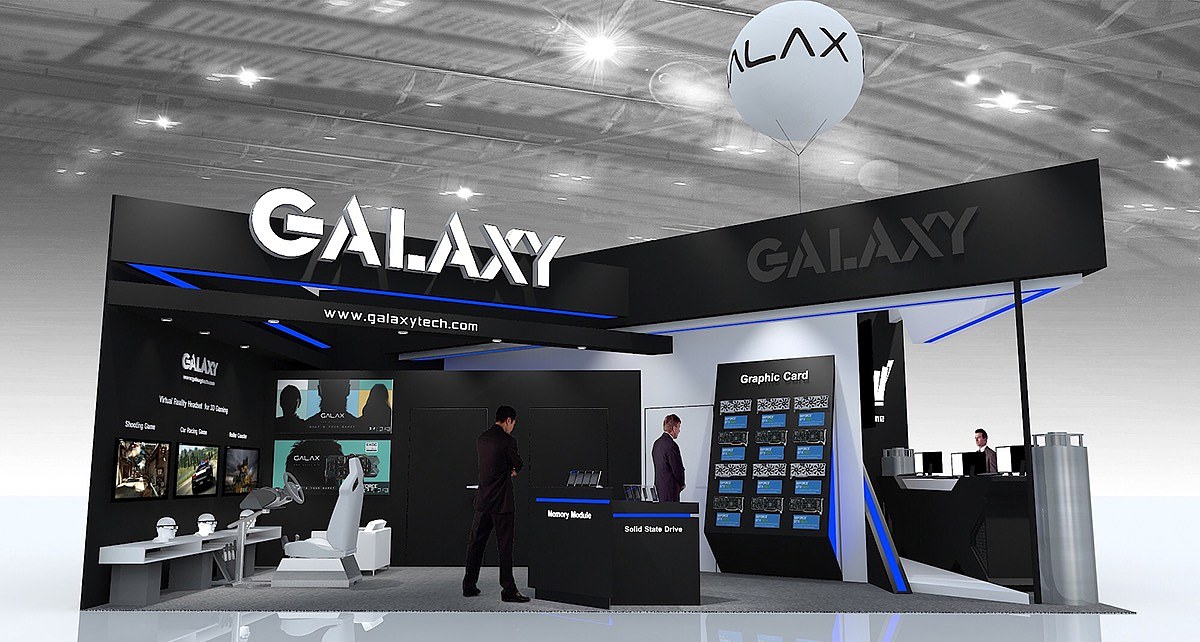 高端科技智能数码产品展位展会展台3d效果图设计制作