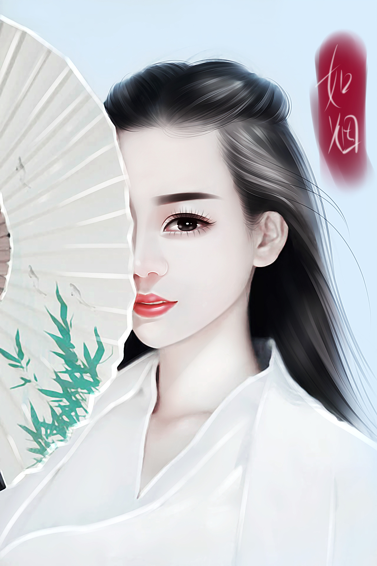 言情古风美女真人转手绘|纯艺术|绘画|dena丹娜 - 原创作品 - 站酷