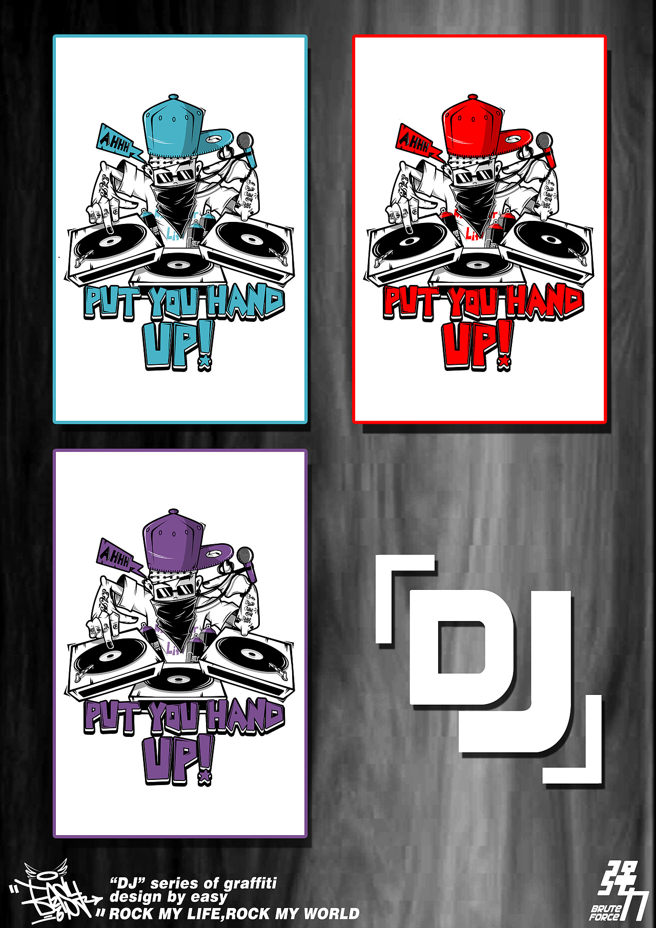 DJ-rock my life（图ZNDg5ODIxMg==） - 新锐潮流插画 - 站酷设计师徐碧波Easy原创素材 - 站酷ZCOOL
