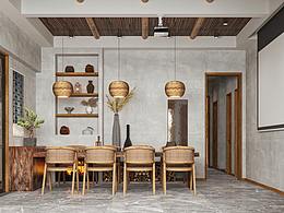 侘寂風(fēng)民宿效果圖