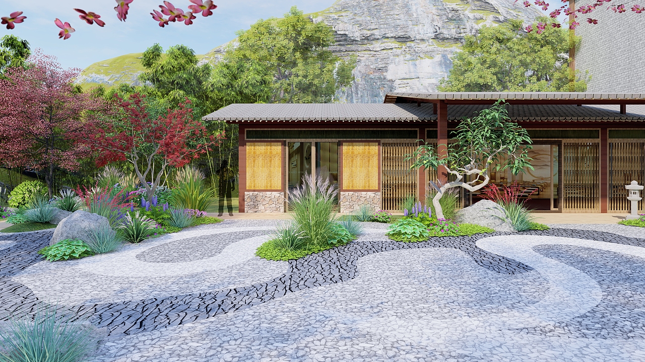 老君山客栈民宿庭院设计|空间|景观设计|周小粥粥_原创作品-站酷zcool