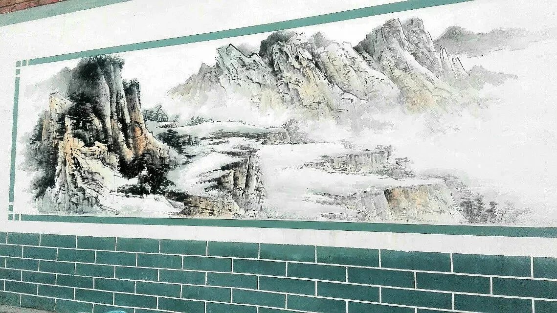 蜀绘壁画作品-乡村文化墙（图ZMTE3NTA2MTEy） - 建筑设计 - 站酷设计师蜀绘壁画原创素材 - 站酷ZCOOL