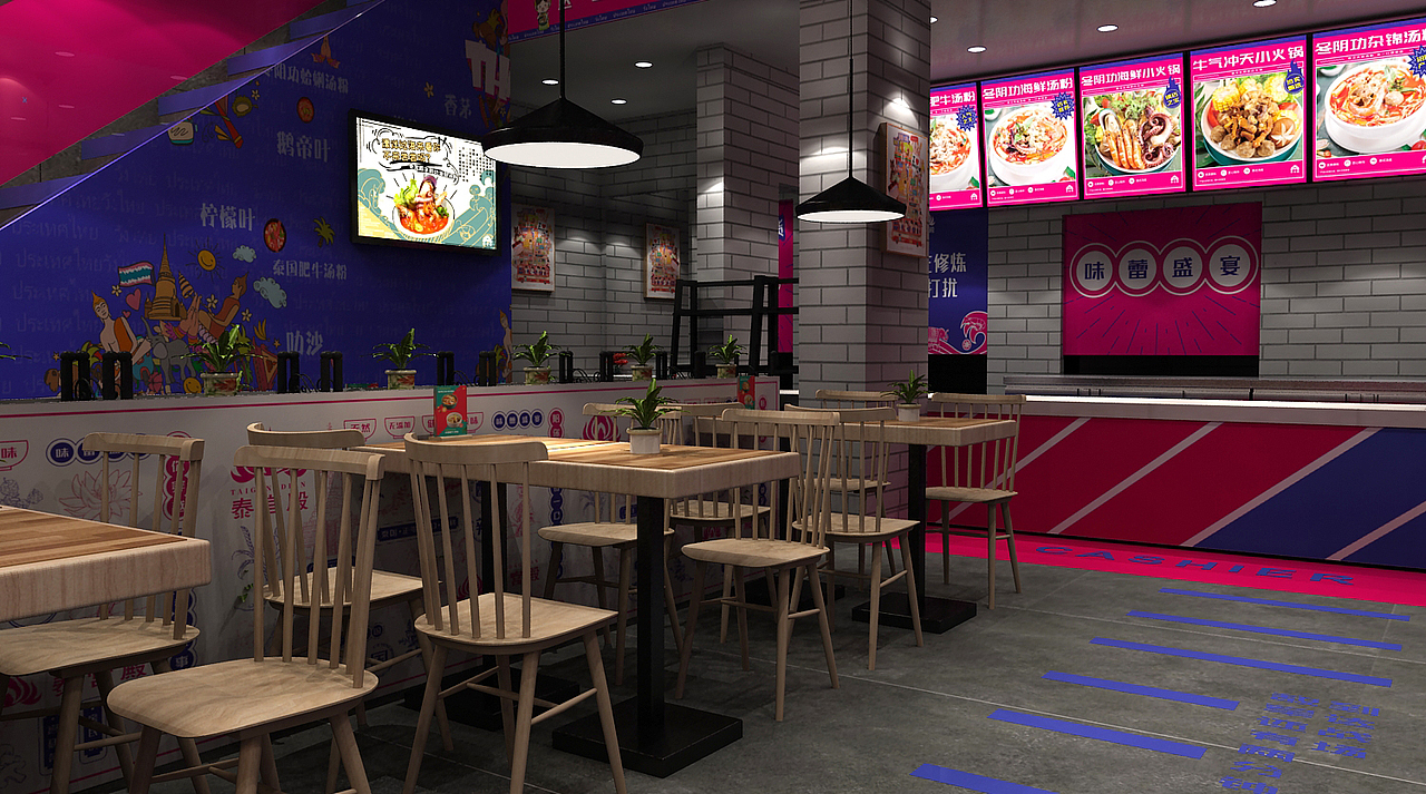 泰宫殿东南亚餐饮品牌店铺效果图（图ZMjIwMzE0MjQ4） - 家装设计 - 站酷设计师哈利瑶爱设计原创素材 - 站酷ZCOOL