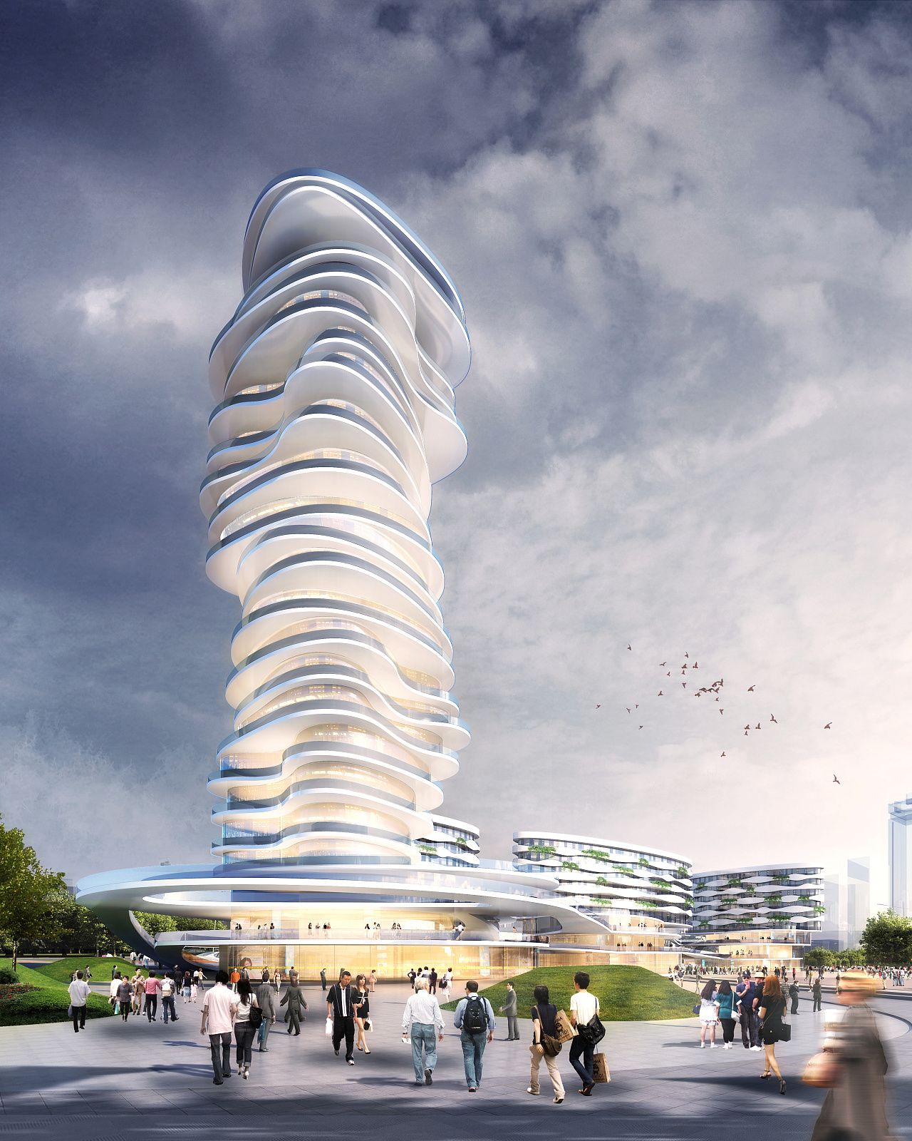 迪拜曲线建筑设计(扎哈风格)2019.12