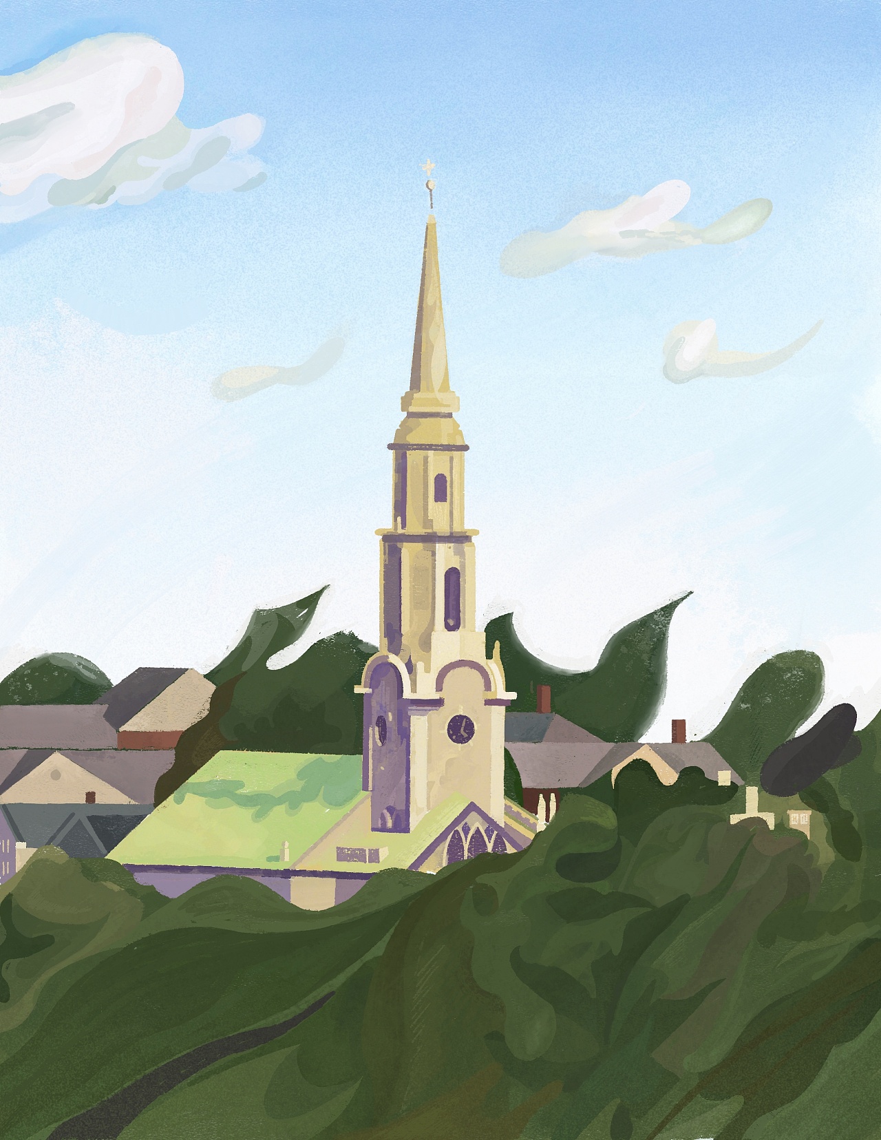 教堂插画|纯艺术|绘画|唐沐肿 - 原创作品 - 站酷 (zcool)