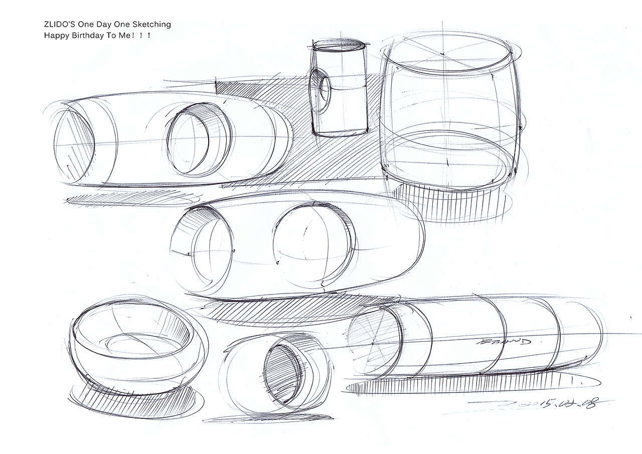2015产品设计手绘1-2月 一日一画
