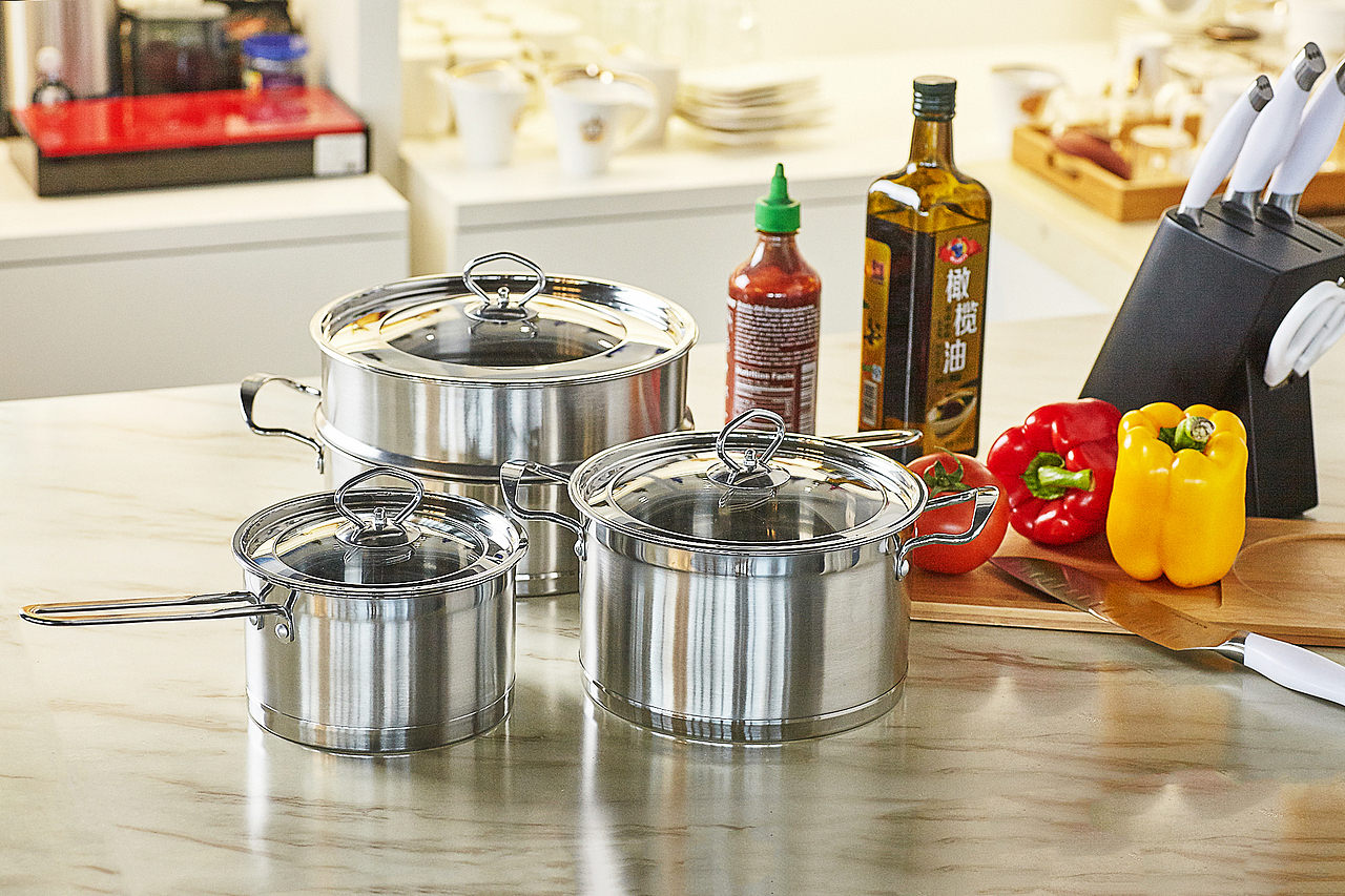 不锈钢锅具拍摄