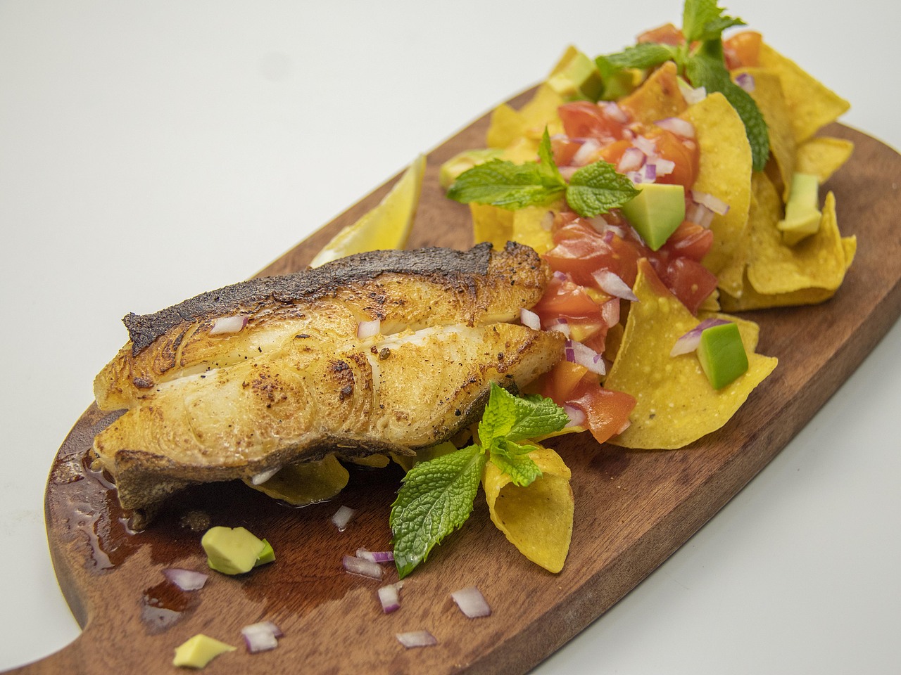 墨西哥玉米片香草鲽鱼段